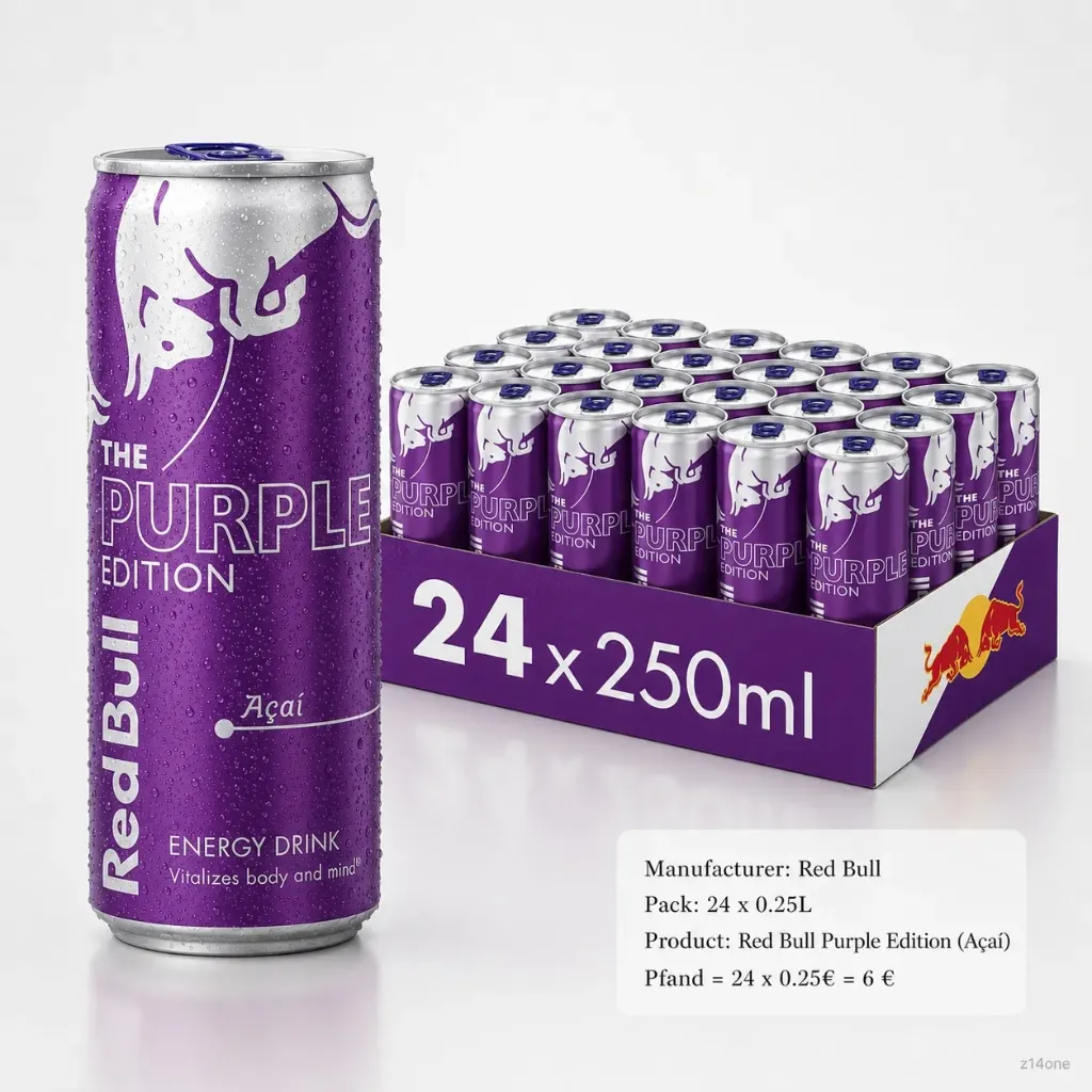 [01-0110] Red Bull Purple (Açai) DOSE ( 24 x 0.25L )