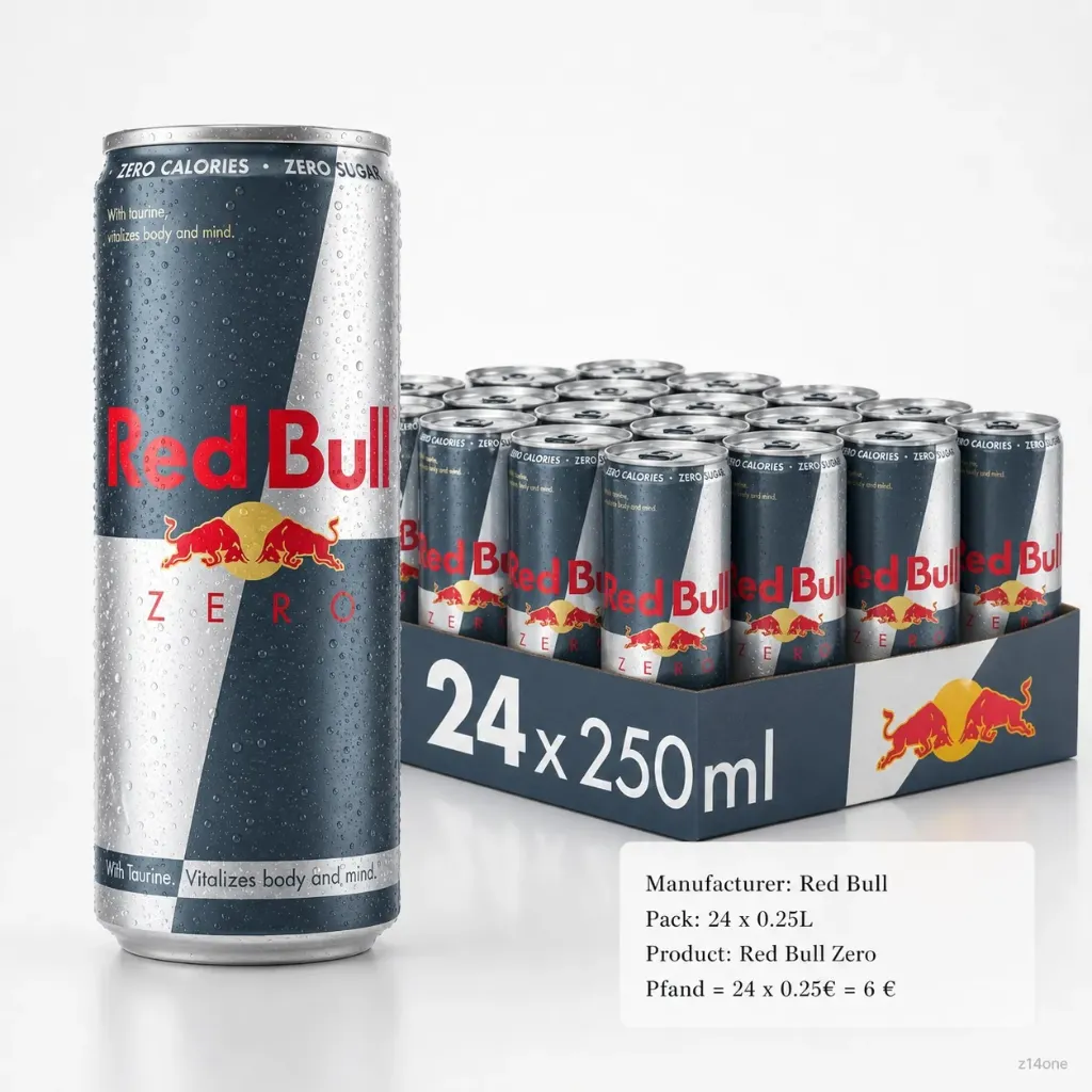 [01-0072] Red Bull Zero  DOSE ( 24 x 0,25 L )