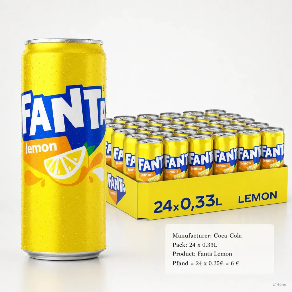 [01-0130] Fanta Lemon  DOSE ( 24 x 0,33 L )