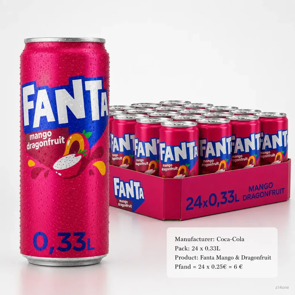 [01-0086] Fanta Mango  DOSE ( 24 x 0,33 L )