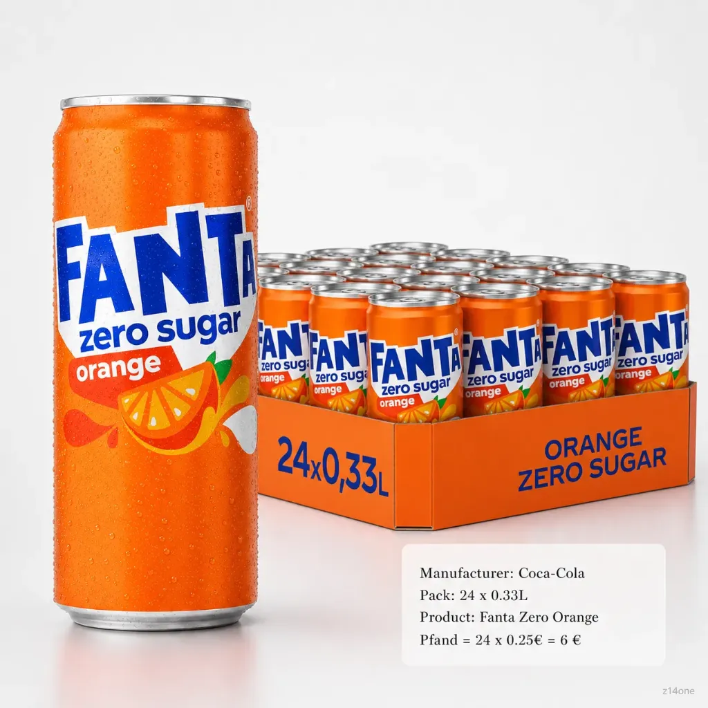 [01-0163] Fanta Zero  DOSE ( 24 x 0,33 L )