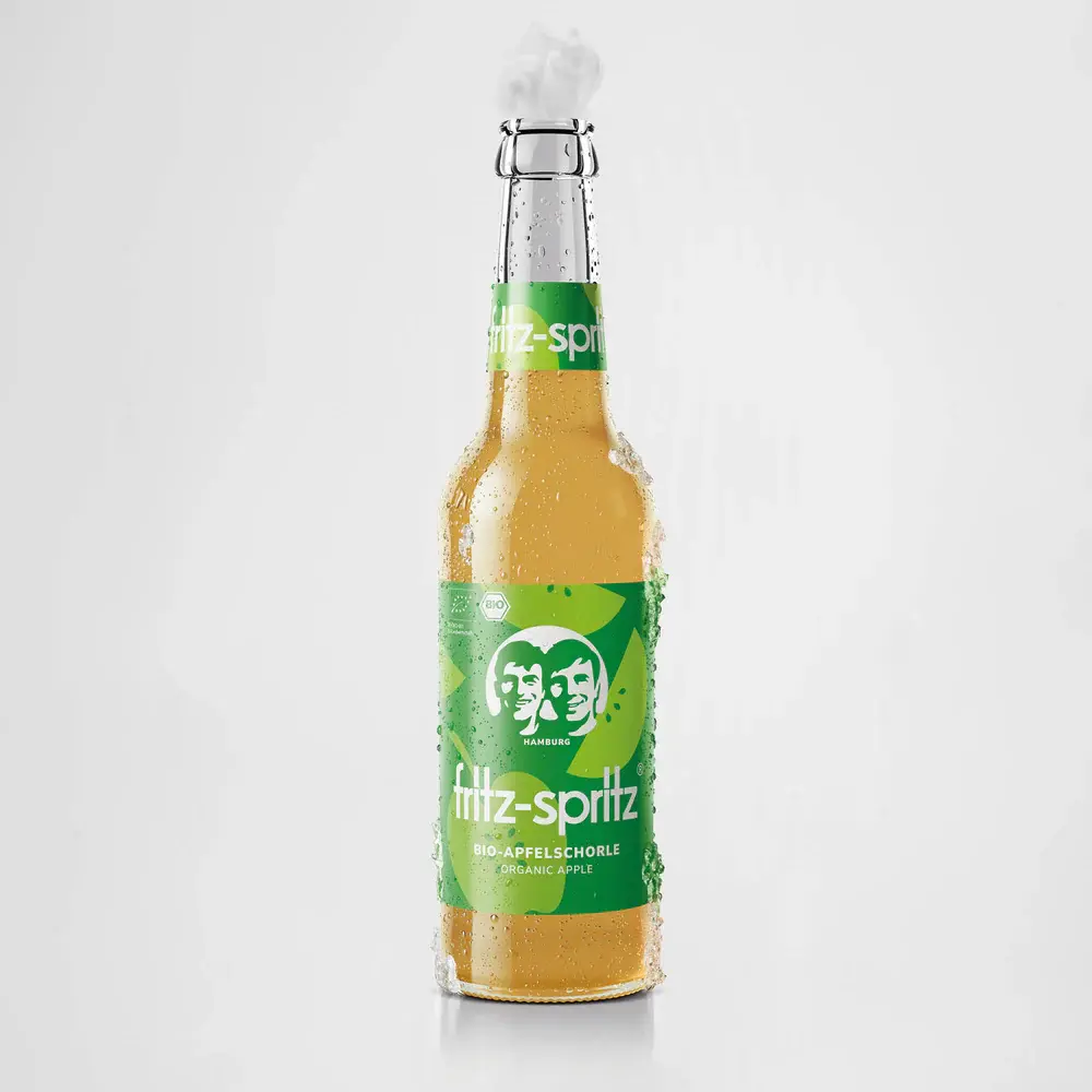 [02-0046] Fritz Bio Apfelschorle  GLASS ( 24 x 0,33 L )
