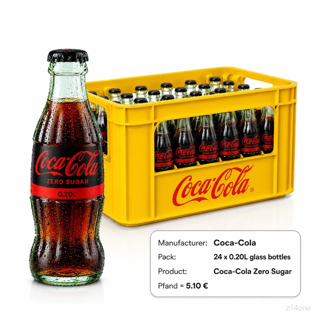 [02-0157] Coca Cola Zero   GLASS ( 24 x 0,2 L )