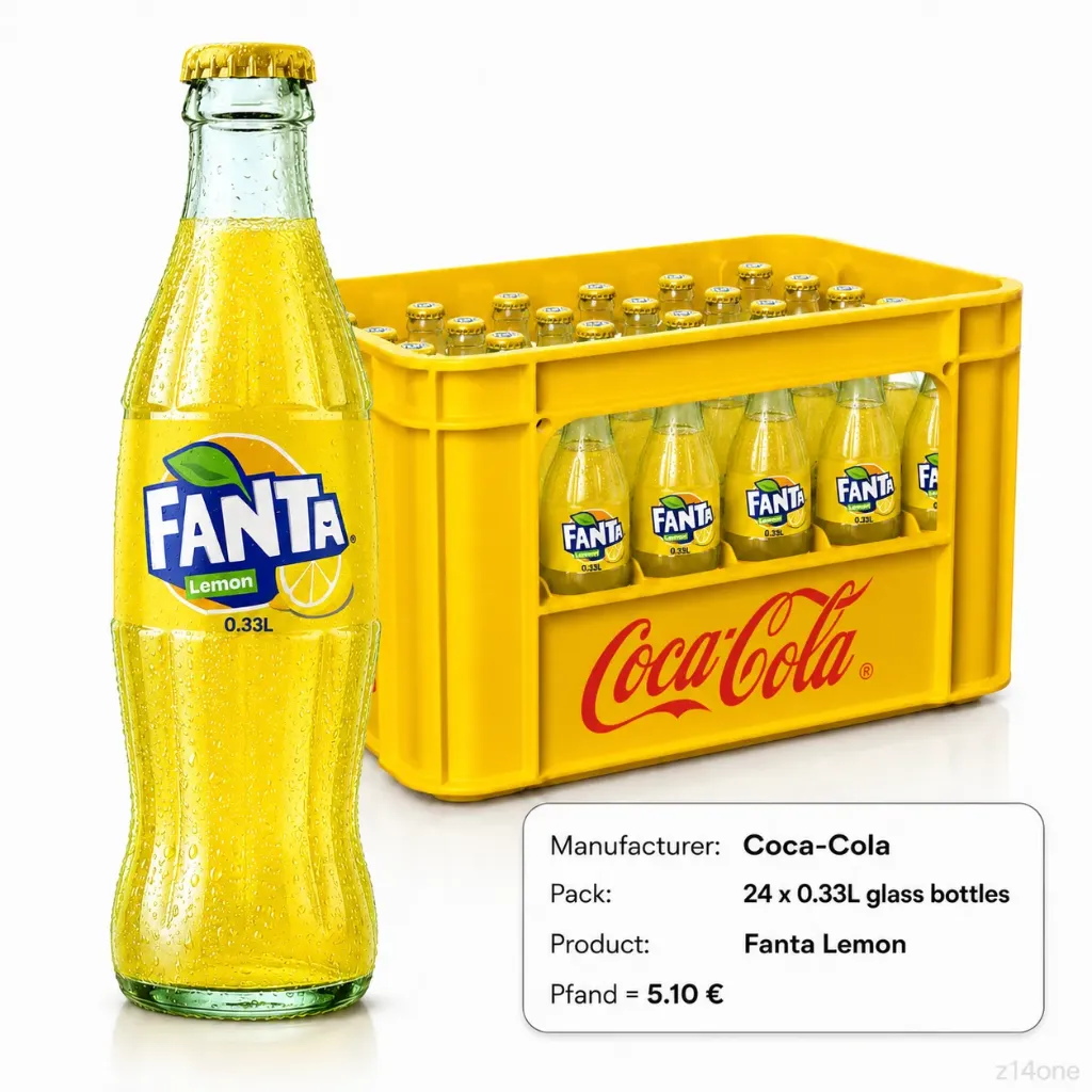 [02-0249] Fanta Lemon   GLASS ( 24 x 0,33 L )