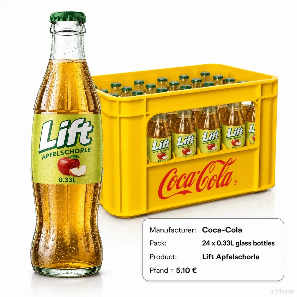 [02-0168] Lift Apfelschorle   GLASS ( 24 x 0,33 L )