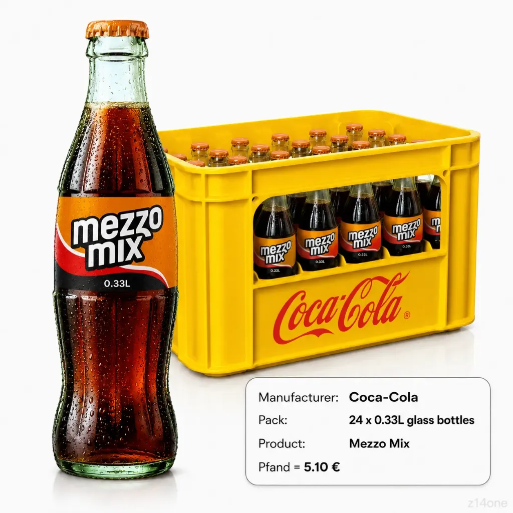 [02-0166] Mezzo Mix   GLASS ( 24 x 0,33 L )