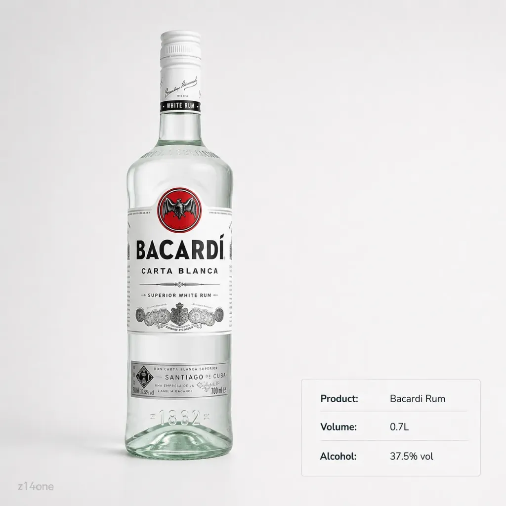 Bacardi Carta Blanca Rum 0.7L